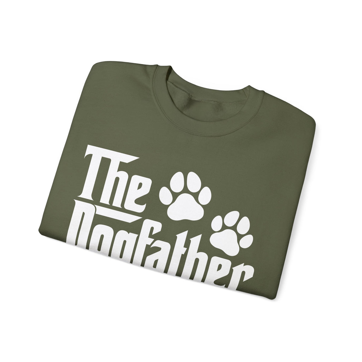 The DogFather – Gildan Heavy Blend | Trendy Men's Soft Sweatshirt. Direct to Garment. Printed & Shipped in the USA. Unisex Sizes.