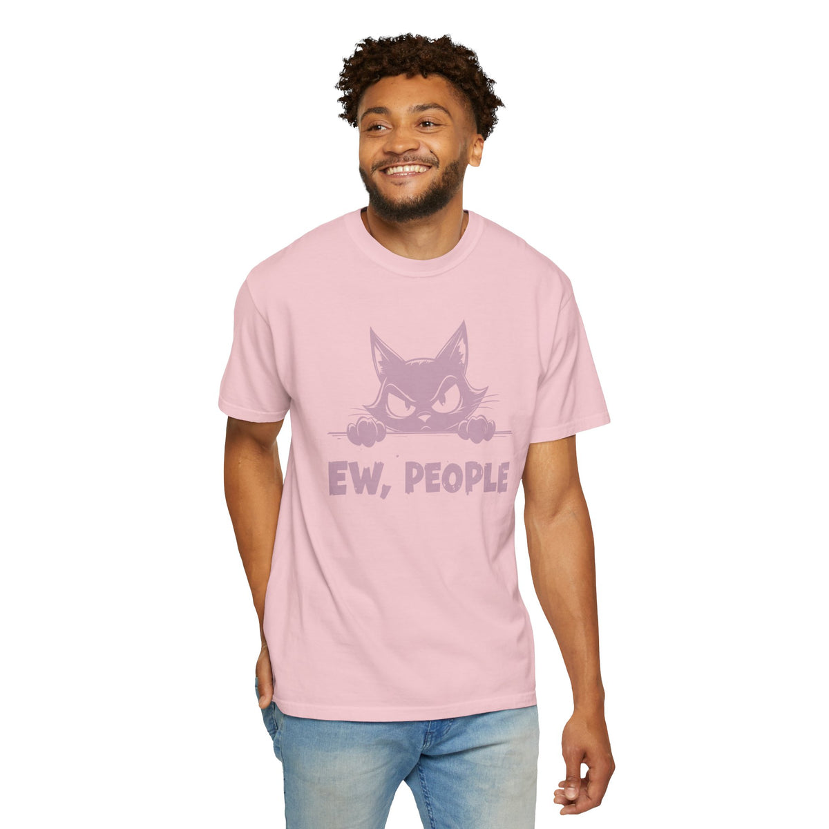 Ew People, Grumpy Cat - Comfort Colors | Funny Unisex T-Shirt. Direct to Garment. Printed & Shipped in the USA. Unisex Sizes.