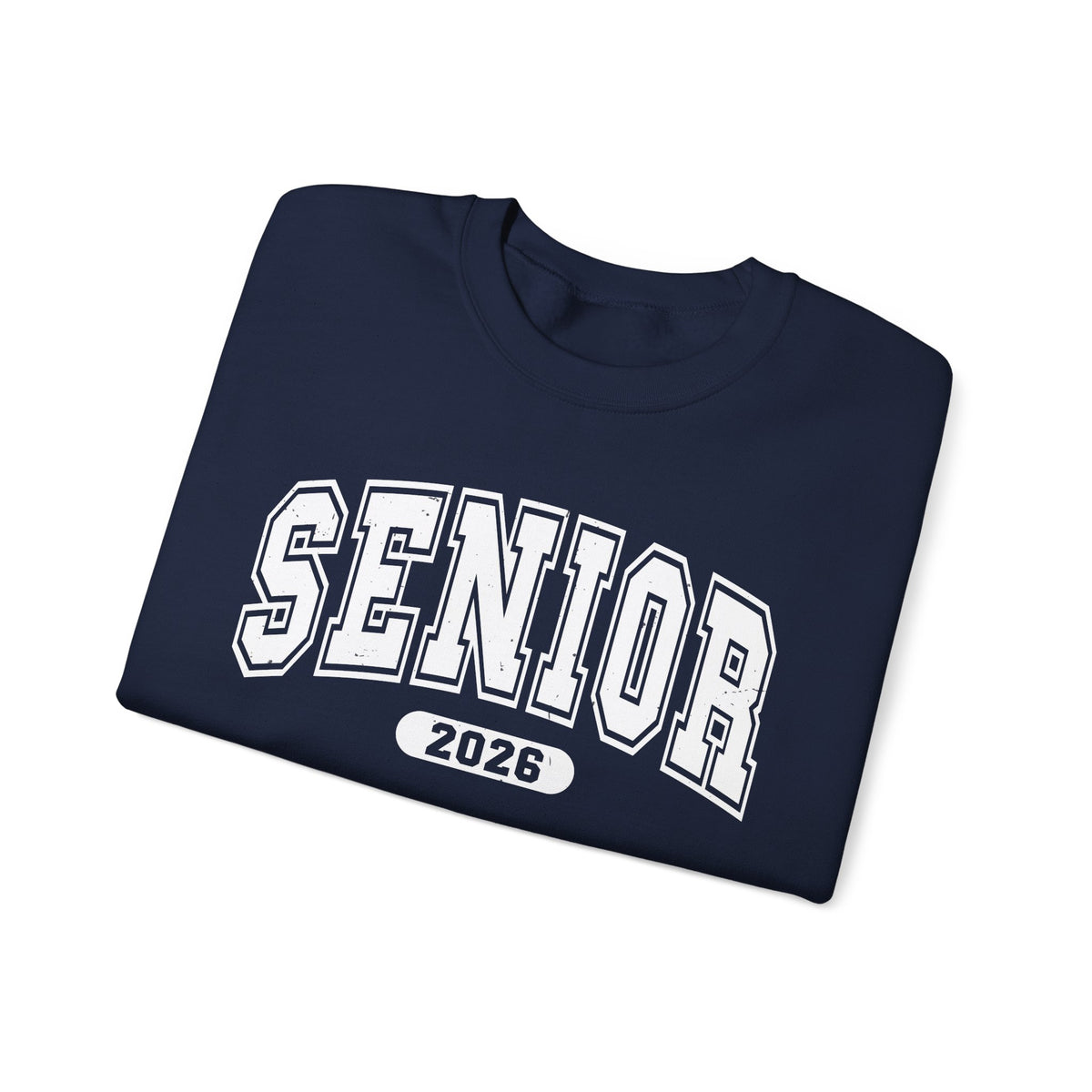 Senior 2026, Varsity – Gildan Heavy Blend | Trendy Women’s and Men's Soft Sweatshirt. Direct to Garment. Printed & Shipped in the USA. Unisex Sizes.