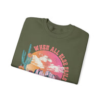 When All Else Fails, God Doesn't, Vintage – Gildan Heavy Blend | Trendy Women’s Soft Sweatshirt. Direct to Garment. Printed & Shipped in the USA. Unisex Sizes.