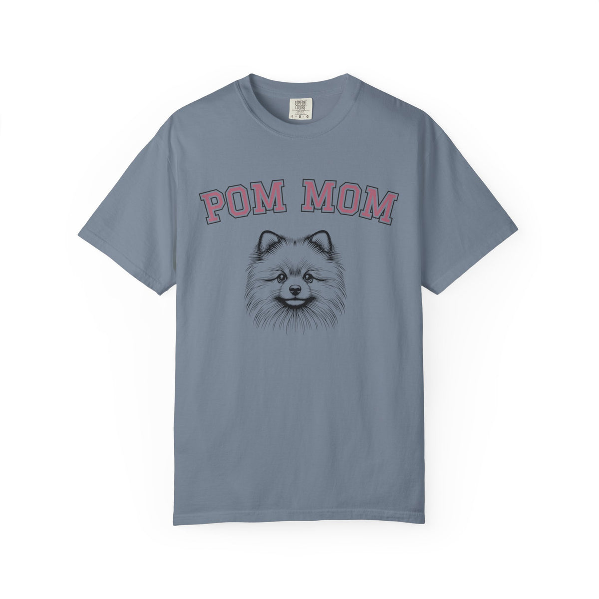 Pom Mom, Varsity - Comfort Colors | Trendy Women's T-Shirt. Direct to Garment. Printed & Shipped in the USA. Unisex Sizes.