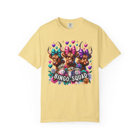 Cute Highland Cows Bingo Squad - Comfort Colors | Trendy Women's T-Shirt. Direct to Garment. Printed & Shipped in the USA. Unisex Sizes.
