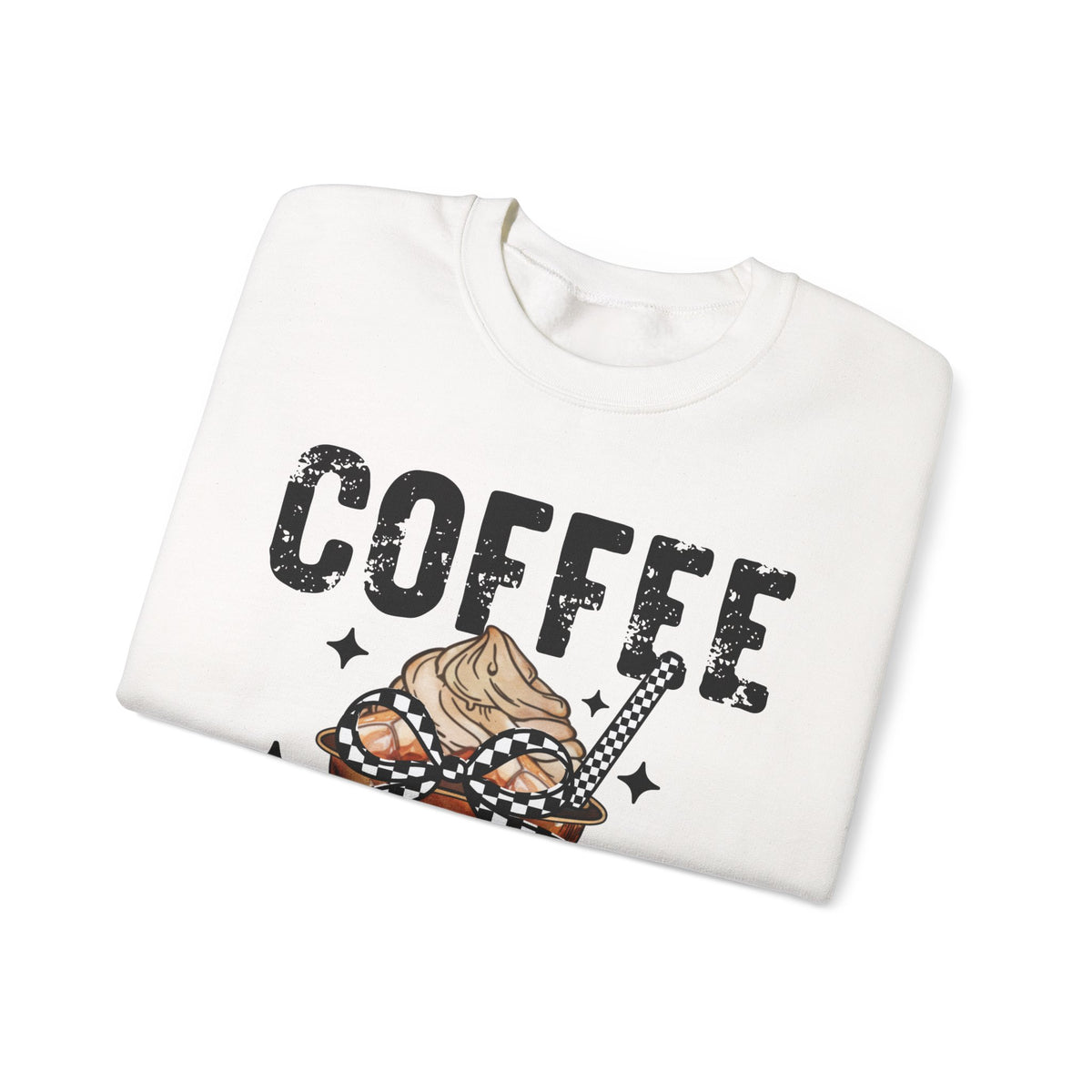 Coffee Changes Everything, Iced Coffee, Coffee Lovers – Gildan Heavy Blend | Trendy Women’s Soft Sweatshirt. Direct to Garment. Printed & Shipped in the USA. Unisex Sizes.