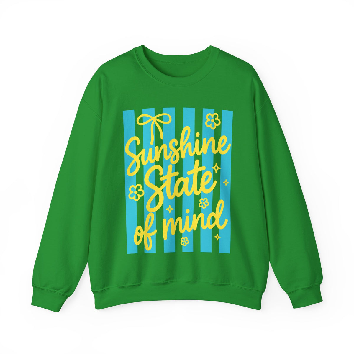 Sunshine State of Mind – Gildan Heavy Blend | Trendy Women’s Soft Sweatshirt. Direct to Garment. Printed & Shipped in the USA. Unisex Sizes.