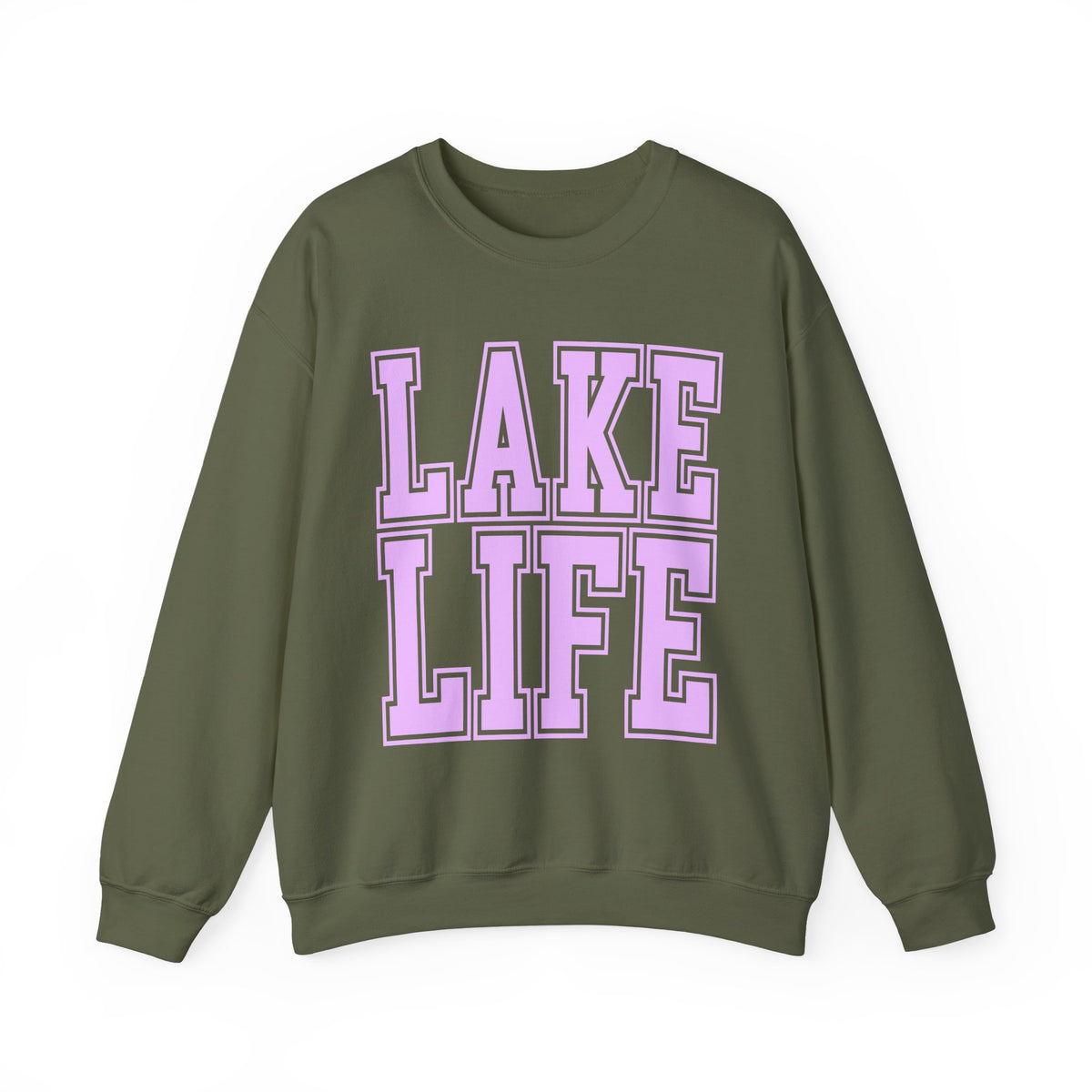 Lake Life – Gildan Heavy Blend | Trendy Men's & Women’s Soft Sweatshirt. Direct to Garment. Printed & Shipped in the USA. Unisex Sizes.