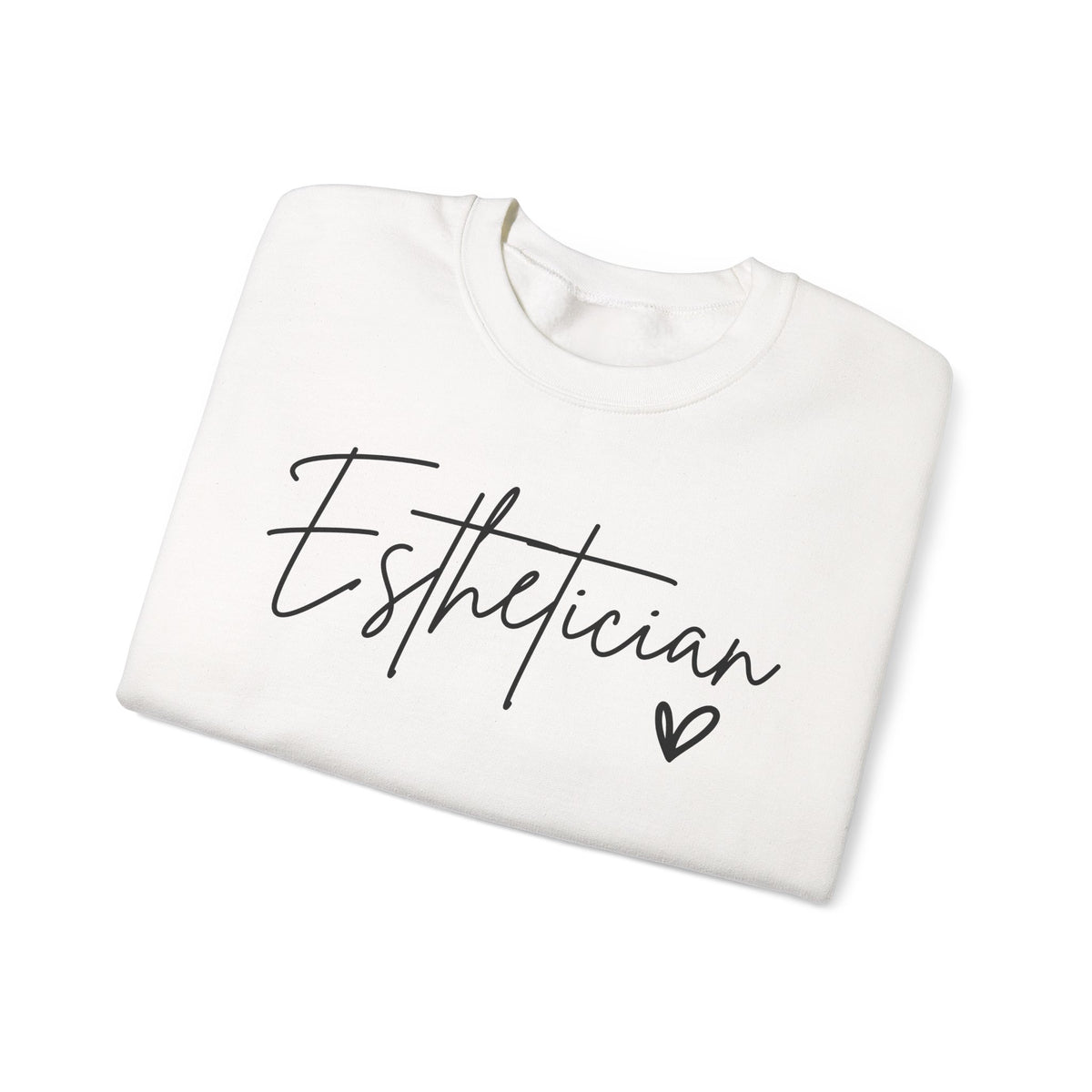 Esthetician Script, Perfect Gift for Your Botox Magician – Gildan Heavy Blend | Trendy Women’s Soft Sweatshirt. Direct to Garment. Printed & Shipped in the USA. Unisex Sizes.
