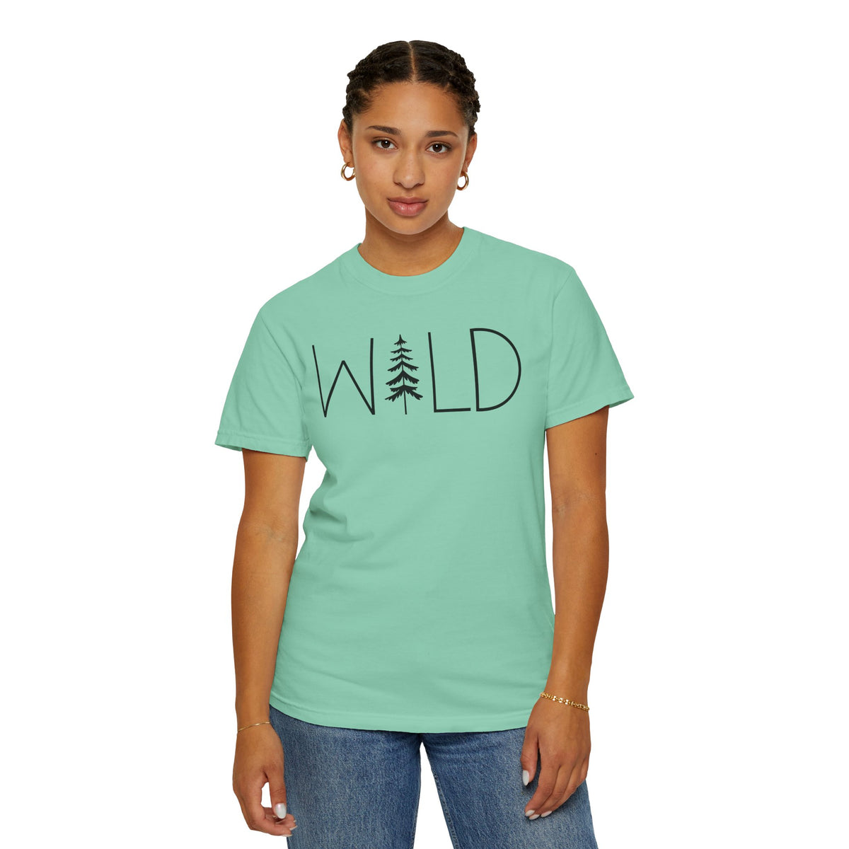 Wild Graphic, Nature, Pine Tree, Adventure - Comfort Colors | Trendy Men's and Women's T-Shirt. Direct to Garment. Printed & Shipped in the USA. Unisex Sizes.