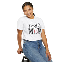 Baseball Mom - Comfort Colors | Trendy Women's T-Shirt. Direct to Garment. Printed & Shipped in the USA. Unisex Sizes.