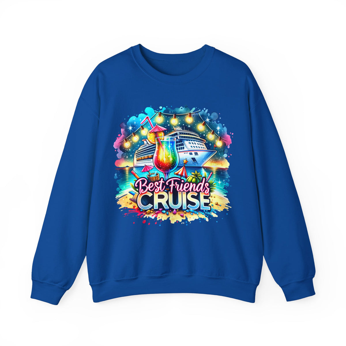 Best Friends Cruise – Gildan Heavy Blend | Trendy Women’s Soft Sweatshirt. Direct to Garment. Printed & Shipped in the USA. Unisex Sizes.
