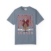Christmas Season Leopard Tree  - Comfort Colors | Trendy Women's T-Shirt. Direct to Garment. Printed & Shipped in the USA. Unisex Sizes.
