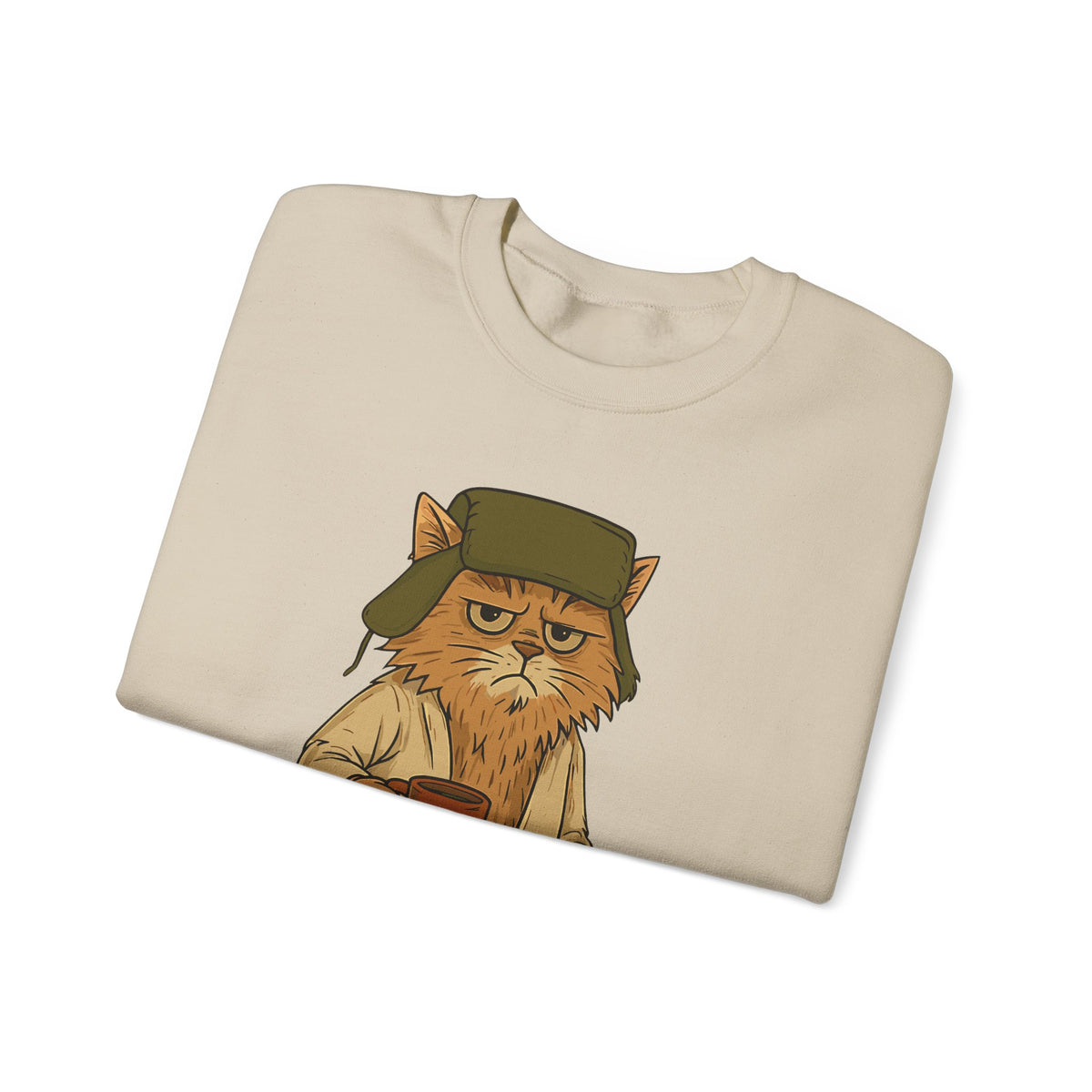 Litter's Full, Funny Cat – Gildan Heavy Blend | Trendy Men's and Women’s Soft Sweatshirt. Direct to Garment. Printed & Shipped in the USA. Unisex Sizes.