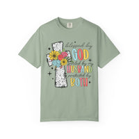 Blessed by God, Spoiled by Husband, Protect by Both - Comfort Colors | Trendy Women's T-Shirt. Direct to Garment. Printed & Shipped in the USA. Unisex Sizes.