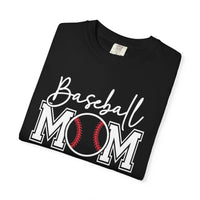 Baseball Mom - Comfort Colors | Trendy Women's T-Shirt. Direct to Garment. Printed & Shipped in the USA. Unisex Sizes.