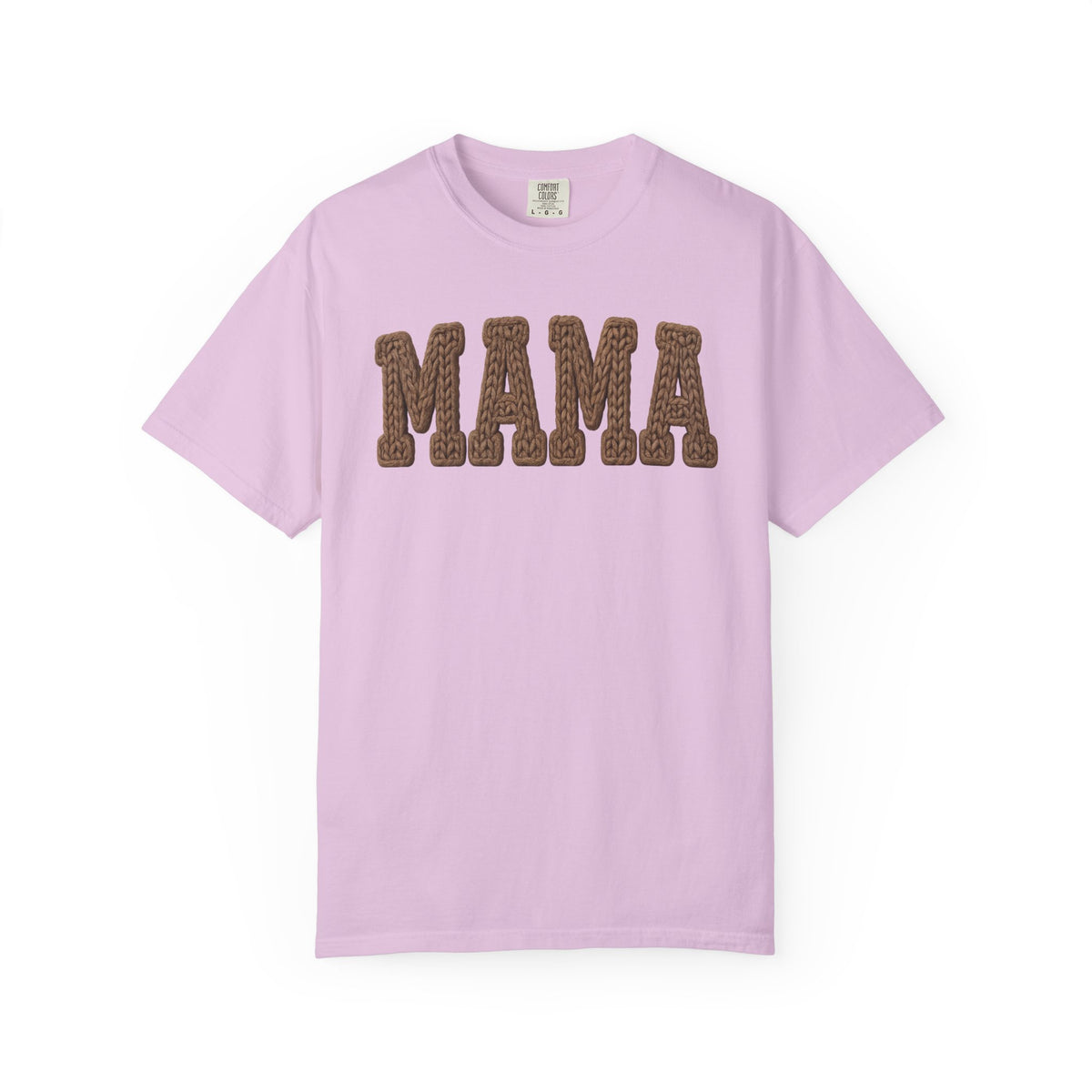 Mama, Faux Knit - Comfort Colors | Trendy Women's T-Shirt. Direct to Garment. Printed & Shipped in the USA. Unisex Sizes.