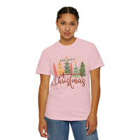 Merry ChrisTmas - Christian Faith - Comfort Colors | Trendy Women's T-Shirt. Direct to Garment. Printed & Shipped in the USA. Unisex Sizes.