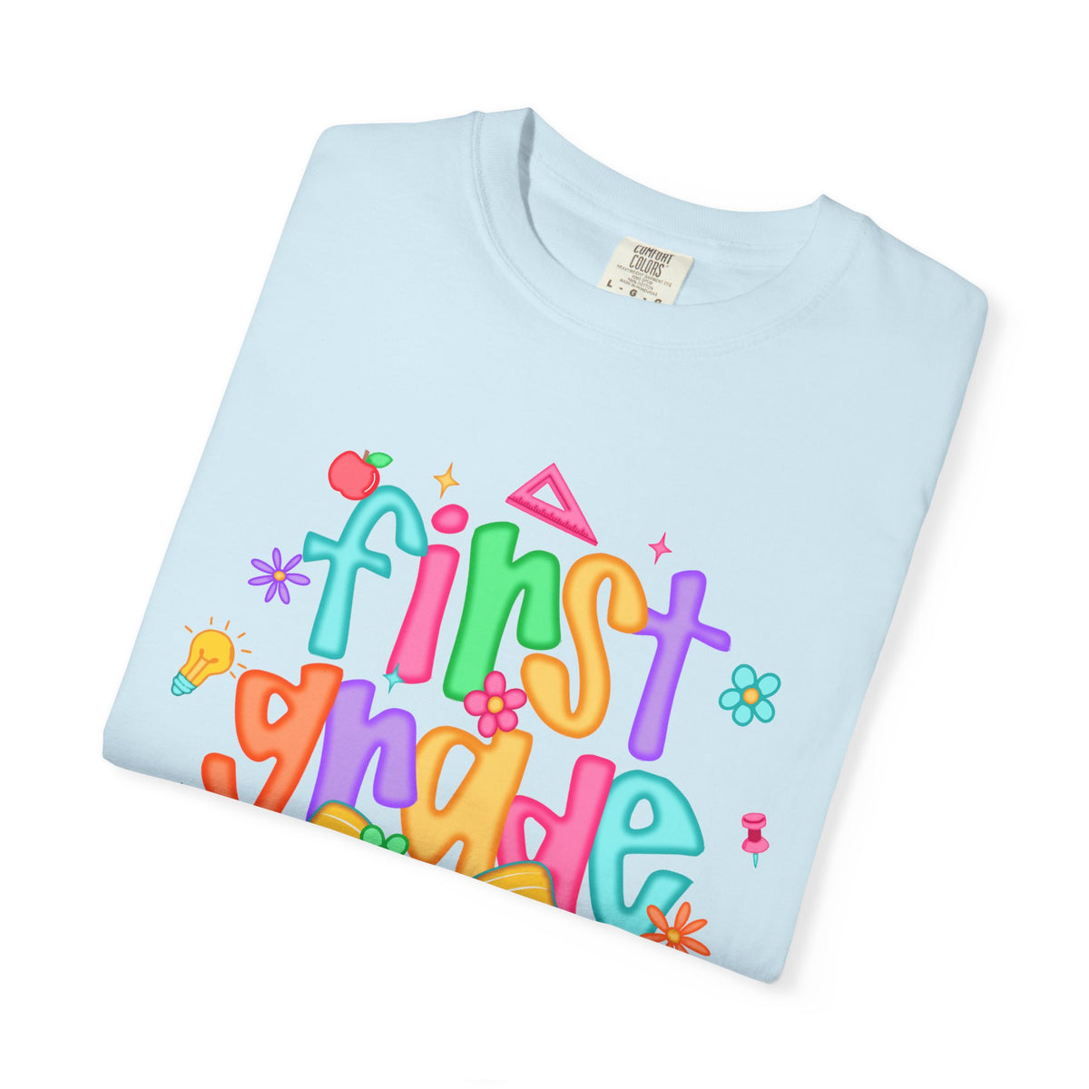 Coquette First Grade Pencil Bow - Comfort Colors | Trendy Women's T-Shirt. Direct to Garment. Printed & Shipped in the USA. Unisex Sizes.