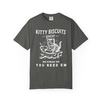 Kitty Biscuits Bakery - Comfort Colors | Trendy Women's and Men's T-Shirt. Direct to Garment. Printed & Shipped in the USA. Unisex Sizes.