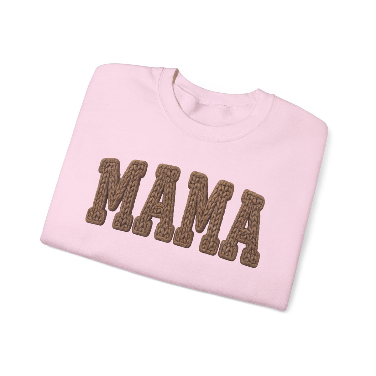 Mama, Faux Knit – Gildan Heavy Blend | Trendy Women’s Soft Sweatshirt. Direct to Garment. Printed & Shipped in the USA. Unisex Sizes.