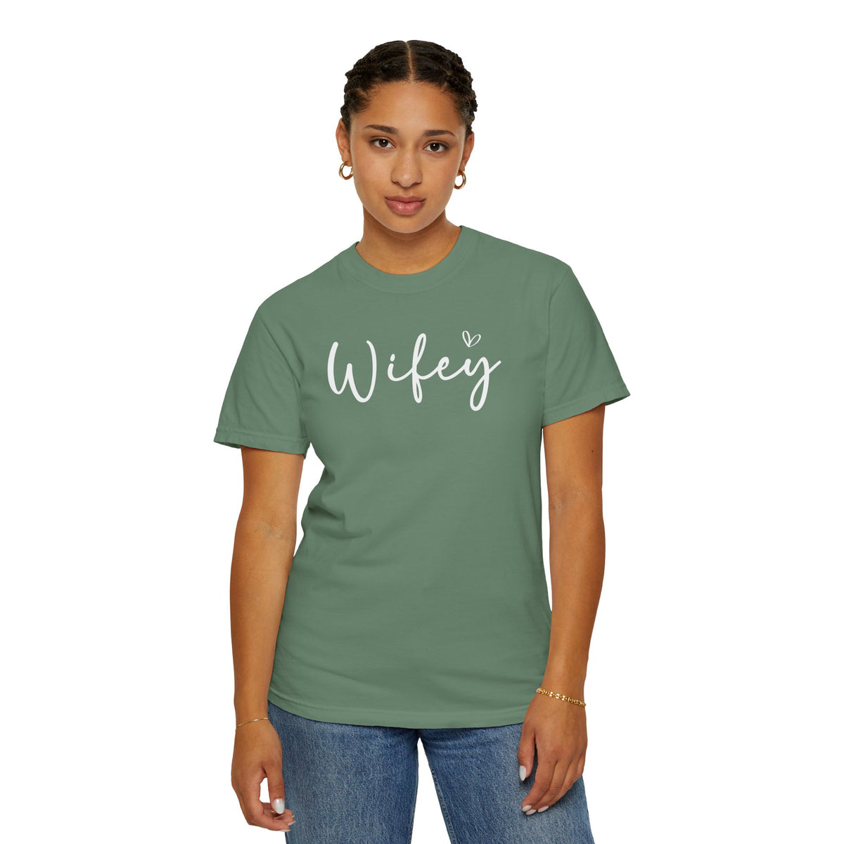 Wifey - Comfort Colors | Trendy Women's T-Shirt. Direct to Garment. Printed & Shipped in the USA. Unisex Sizes.