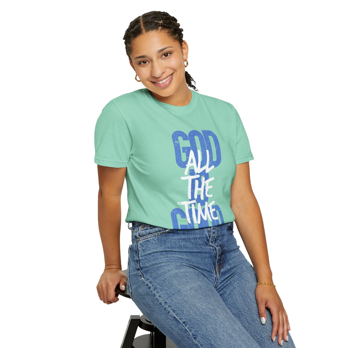 God is Good All The Time - Comfort Colors | Trendy Women's and Men's T-Shirt. Direct to Garment. Printed & Shipped in the USA. Unisex Sizes.