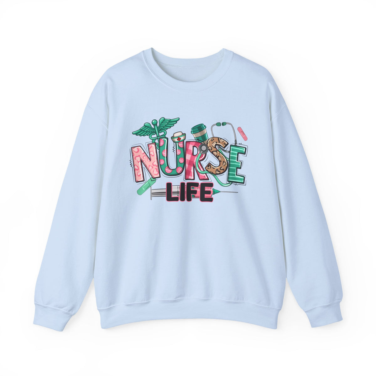 Nurse Life Cute Preppy Healthcare – Gildan Heavy Blend | Trendy Women’s Soft Sweatshirt. Direct to Garment. Printed & Shipped in the USA. Unisex Sizes.