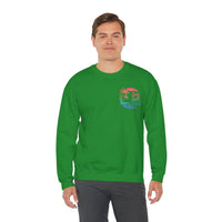 Sun Salt Sand, Beach Sunset - Front & Back Print – Gildan Heavy Blend | Trendy Women’s and Men's Soft Sweatshirt. Direct to Garment. Printed & Shipped in the USA. Unisex Sizes.