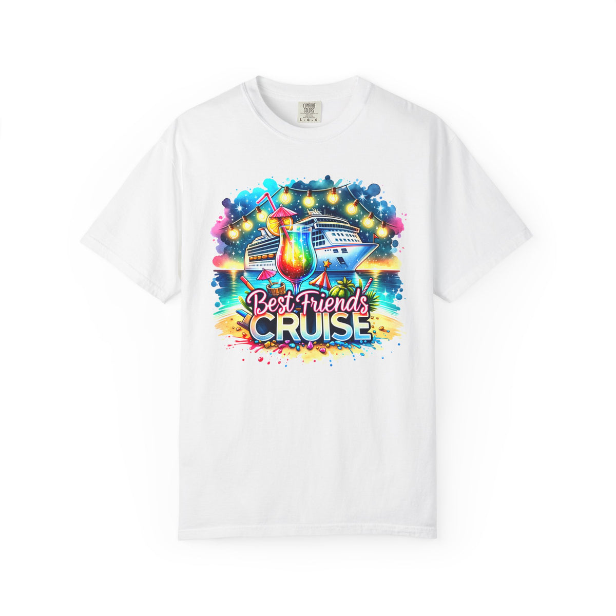 Best Friends Cruise - Comfort Colors | Trendy Women's T-Shirt. Direct to Garment. Printed & Shipped in the USA. Unisex Sizes.