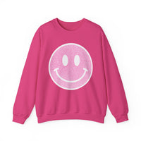 Glitter Smiley – Gildan Heavy Blend | Trendy Women’s Soft Sweatshirt. Direct to Garment. Printed & Shipped in the USA. Unisex Sizes.