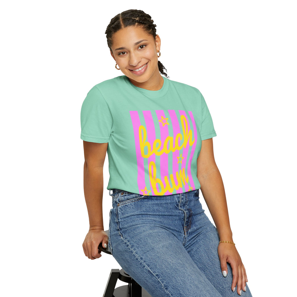 Beach Bum - Comfort Colors | Trendy Men's & Women's T-Shirt. Direct to Garment. Printed & Shipped in the USA. Unisex Sizes.