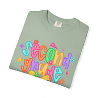 Coquette Second Grade Pencil Bow - Comfort Colors | Trendy Women's T-Shirt. Direct to Garment. Printed & Shipped in the USA. Unisex Sizes.