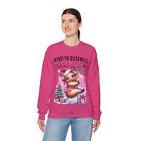 Highland Cow Mind Yo Business Christmas is Expensive – Gildan Heavy Blend | Trendy Women’s Soft Sweatshirt. Direct to Garment. Printed & Shipped in the USA. Unisex Sizes.