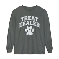 Treat Dealer, Dog Lover - Comfort Colors | Trendy Women's and Men's Long Sleeve T-Shirt. Direct to Garment. Printed & Shipped in the USA. Unisex Sizes.