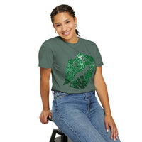 Green Faux Glitter Kiss - Comfort Colors | Trendy Women's T-Shirt. Direct to Garment. Printed & Shipped in the USA. Unisex Sizes.