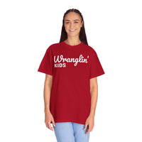Wranglin' Kids Funny Mom Dad   - Comfort Colors | Trendy Women's and Men's T-Shirt. Direct to Garment. Printed & Shipped in the USA. Unisex Sizes.