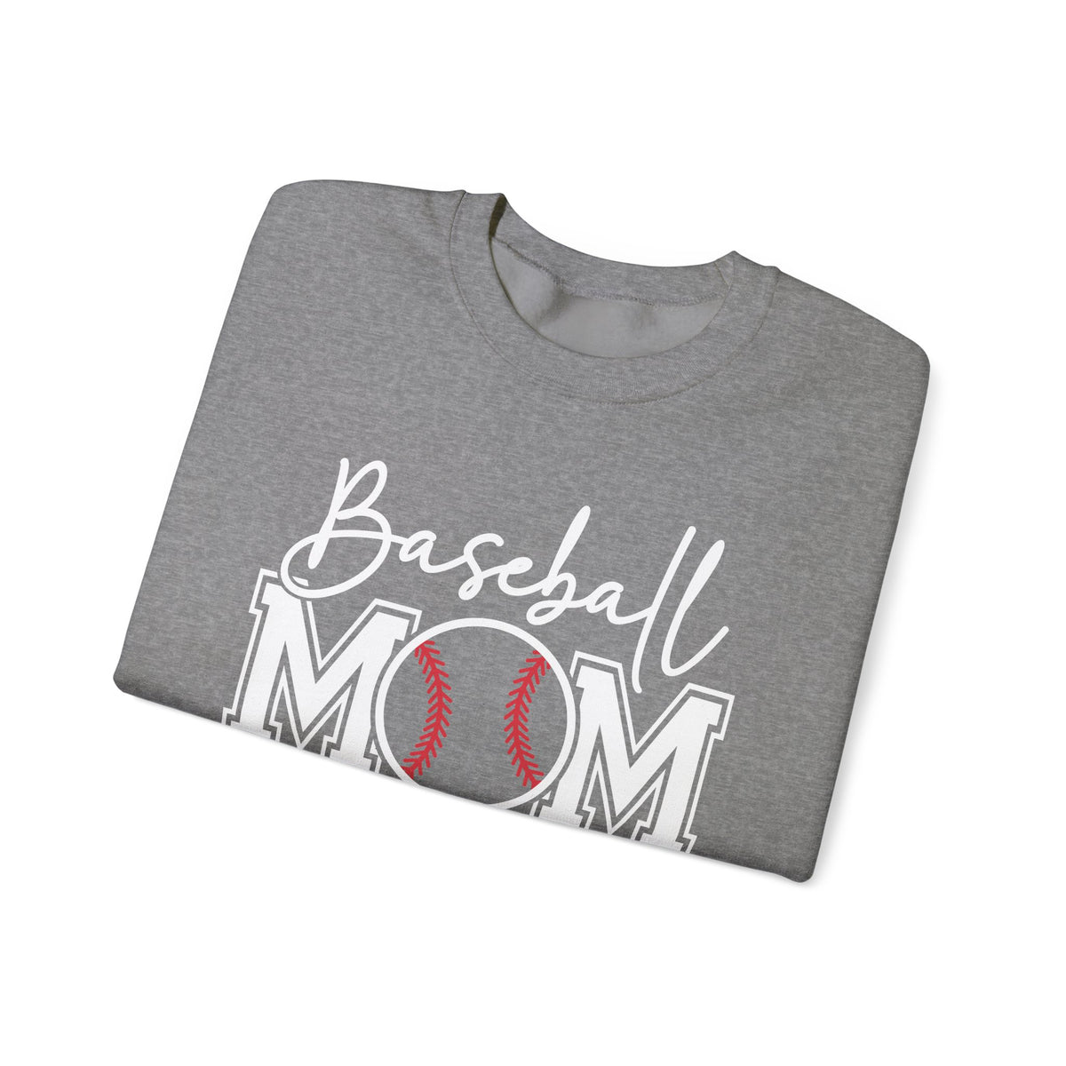 Baseball Mom – Gildan Heavy Blend | Trendy Women’s Soft Sweatshirt. Direct to Garment. Printed & Shipped in the USA. Unisex Sizes.