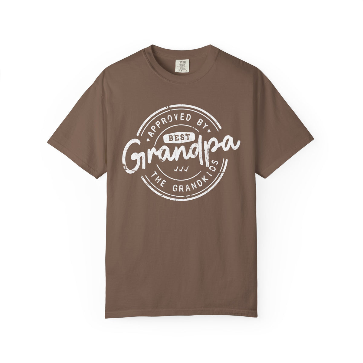 Best Grandpa, Approved by the Grandkids - Comfort Colors | Trendy Men's T-Shirt. Direct to Garment. Printed & Shipped in the USA. Unisex Sizes.