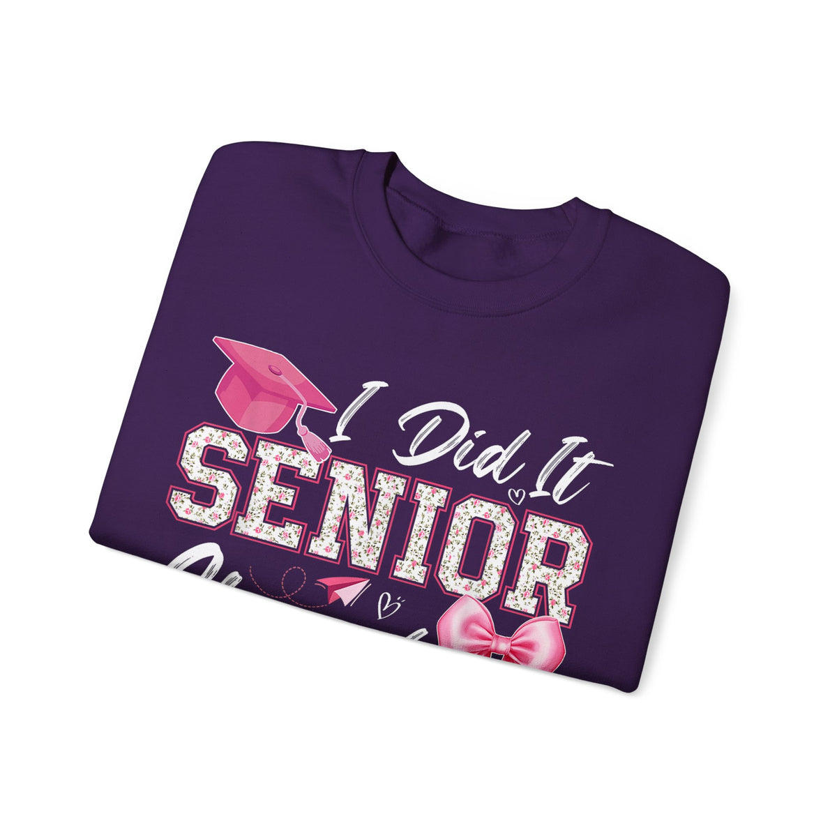 Class of 2026 I Did It Senior Coquette Bow Graduation – Gildan Heavy Blend | Trendy Women’s Soft Sweatshirt. Direct to Garment. Printed & Shipped in the USA. Unisex Sizes.