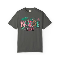 Nurse Life Cute Preppy Healthcare - Comfort Colors | Trendy Women's T-Shirt. Direct to Garment. Printed & Shipped in the USA. Unisex Sizes.