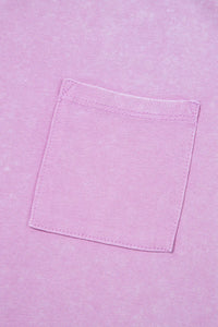 Mineral Wash (Orchid) Sleeveless Top with Chest Pocket