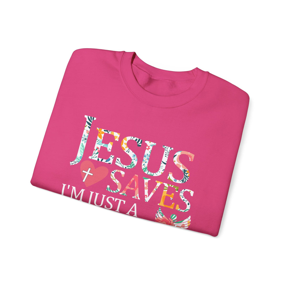 Jesus Saves - Healthcare Worker Lending My Hand – Gildan Heavy Blend | Trendy Women’s Soft Sweatshirt. Direct to Garment. Printed & Shipped in the USA. Unisex Sizes.