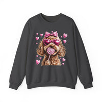Goldendoodle Love – Gildan Heavy Blend | Trendy Women’s Soft Sweatshirt. Direct to Garment. Printed & Shipped in the USA. Unisex Sizes.