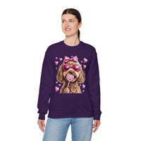 Goldendoodle Love – Gildan Heavy Blend | Trendy Women’s Soft Sweatshirt. Direct to Garment. Printed & Shipped in the USA. Unisex Sizes.