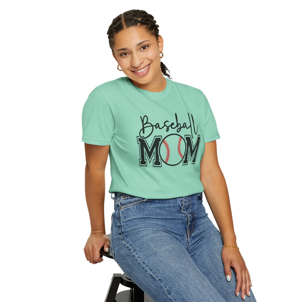 Baseball Mom - Comfort Colors | Trendy Women's T-Shirt. Direct to Garment. Printed & Shipped in the USA. Unisex Sizes.