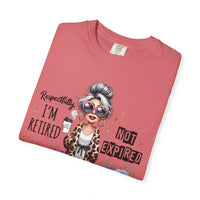 Retired Not Expired, Leopard Funny Grandma - Comfort Colors | Trendy Women's T-Shirt. Direct to Garment. Printed & Shipped in the USA. Unisex Sizes.
