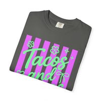 Tacos and Margs - Comfort Colors | Trendy Women's T-Shirt. Direct to Garment. Printed & Shipped in the USA. Unisex Sizes.