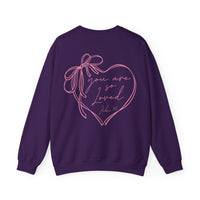 You Are So Loved, Christian Faith - Front & Back Printed – Gildan Heavy Blend | Trendy Women’s Soft Sweatshirt. Direct to Garment. Printed & Shipped in the USA. Unisex Sizes.