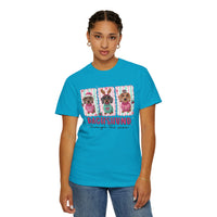 Dachshund Through the Snow - Comfort Colors | Trendy Women's T-Shirt. Direct to Garment. Printed & Shipped in the USA. Unisex Sizes.