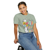 Blessed by God, Spoiled by Husband, Protect by Both - Comfort Colors | Trendy Women's T-Shirt. Direct to Garment. Printed & Shipped in the USA. Unisex Sizes.