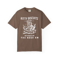 Kitty Biscuits Bakery - Comfort Colors | Trendy Women's and Men's T-Shirt. Direct to Garment. Printed & Shipped in the USA. Unisex Sizes.