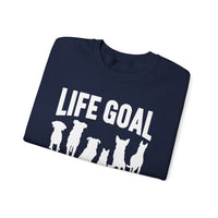 Life Goal Rescue All The Dogs – Gildan Heavy Blend | Trendy Men's and Women’s Soft Sweatshirt. Direct to Garment. Printed & Shipped in the USA. Unisex Sizes.